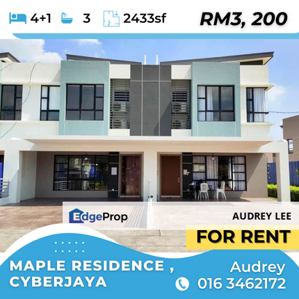 Partly furnished with park view! 4 rooms! , Selangor, Cyberjaya