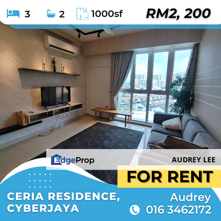 Fully furnished with good ID. 3 rooms 2 baths , Selangor, Cyberjaya