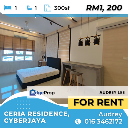 Studio for rent! Full furnished! , Selangor, Cyberjaya