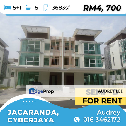 Full furnished Semi-D for rent! Grab now! , Selangor, Cyberjaya