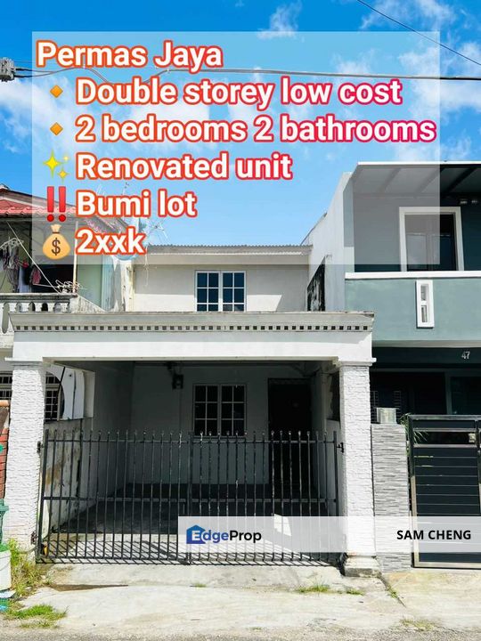 JB 3308 Permas Jaya Low Cost for Sale RM288,000 By SAM CHENG EdgeProp.my