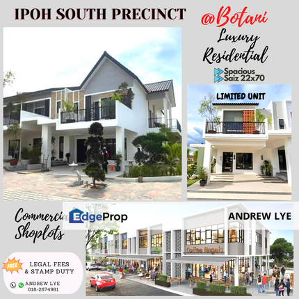 BOTANI IPOH SOUTH PRECINCT DOUBLE STOREY SUPERLINK HOUSE FOR SALE , Perak, Ipoh