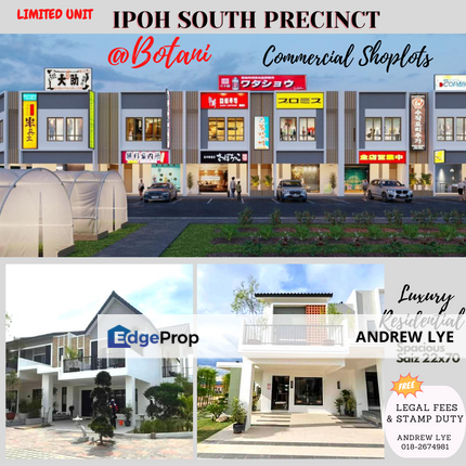 IPOH SOUTH PRECINCT @BOTANI COMMERCIAL SHOPLOT DOUBLE STOREY FOR SALE , Perak, Ipoh