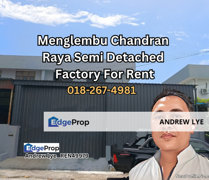 MENGLEMBU CHANDRAN RAYA SEMI DETACHED FACTORY FOR RENT , Perak, Menglembu