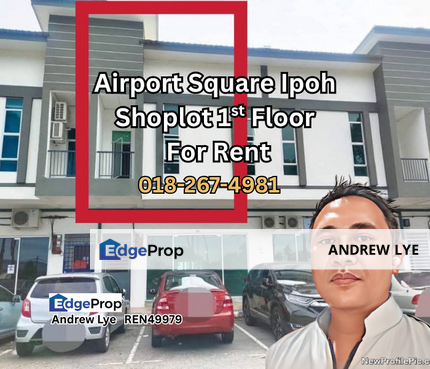 AIRPORT SQUARE SHOPLOT 1ST SLOOT FOR RENT , Perak, Ipoh