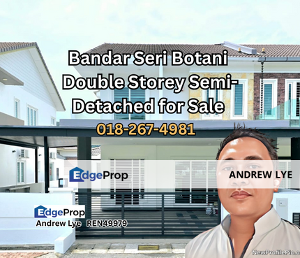BANDAR SERI BOTANI IPOH DOUBLE STOREY SEMI DETACHED FOR SALE , Perak, Ipoh