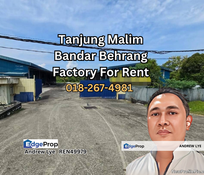 Tanjung Malim Bandar Behrang Factory For Rent, Perak, Tanjung Malim