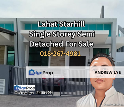 Lahat StarHill Single Storey Semi Detached Cluster For Sale , Perak, Ipoh