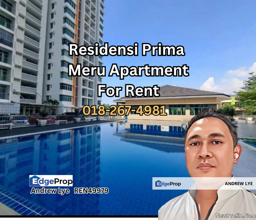 Residensi Prima Meru Apartment for Rent , Perak, Kinta