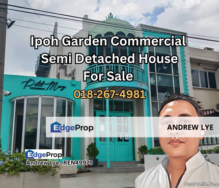 Ipoh Garden Commercial Title Semi Detached House For Sale (Facing Main Road), Perak, Ipoh