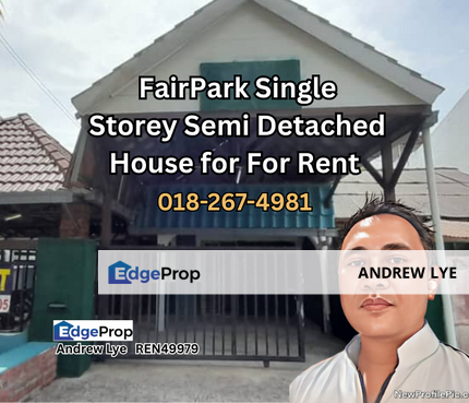 Fairpark Single Storey Semi Detached House For Rent, Perak, Kinta