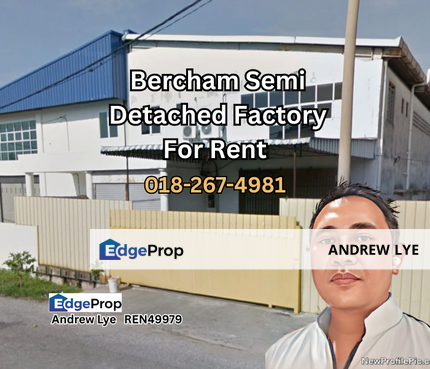 Bercham Light Industrial Semi Detached Factory For Rent , Perak, Ipoh