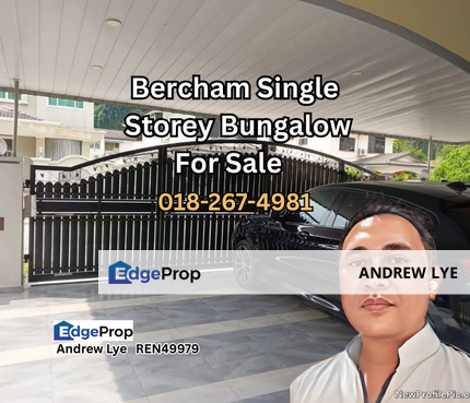 Bercham Single Storey Bungalow House For Sale , Perak, Ipoh