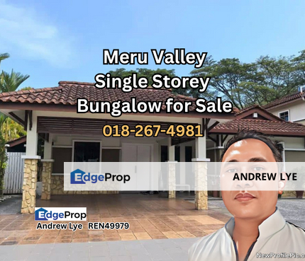 Meru Valley Single Storey Bungalow For Sale , Perak, Ipoh