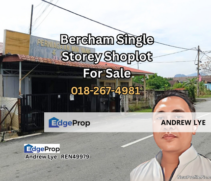 Bercham Single Storey Shoplot for Sale , Perak, Ipoh