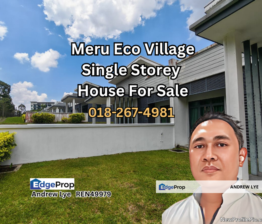 MERU VALLEY ECO VILLAGE SINGLE STOREY HOUSE FOR SALE , Perak, Ipoh