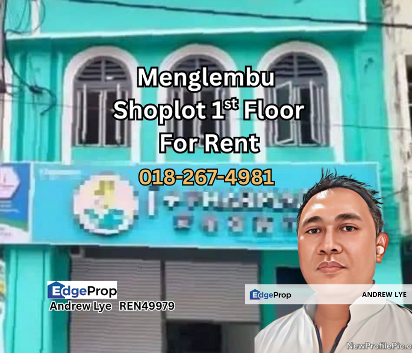 Menglembu Shoplot 1st Floor For Rent, Perak, Ipoh
