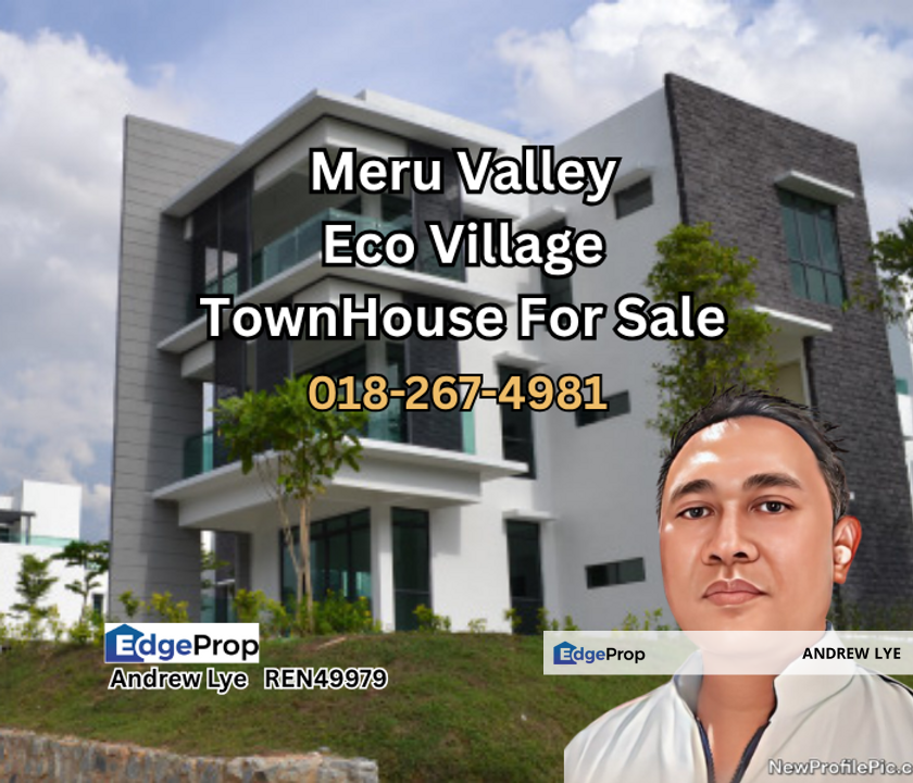 Meru Valley Eco Village 1.5 Storey Townhouse for Sale, Perak, Ipoh