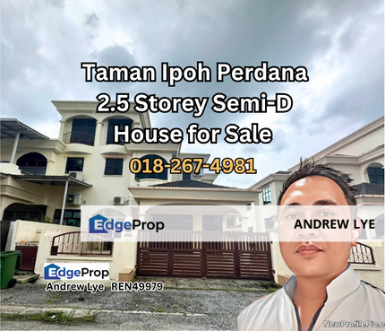 Taman Ipoh Perdana 2.5 Storey Semi Detached House For Sale , Perak, Kinta