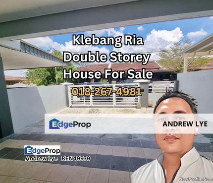 Klebang Ria Double Storey House For Sale , Perak, Ipoh
