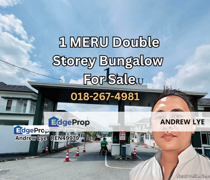 1 MERU DOUBLE STOREY BUNGALOW FOR SALE , Perak, Ipoh