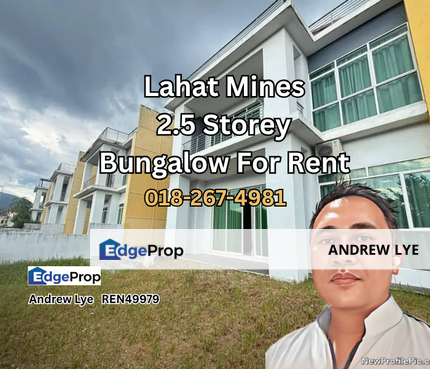 Lahat Mines 2.5 Storey Bungalow For Rent, Perak, Lahat
