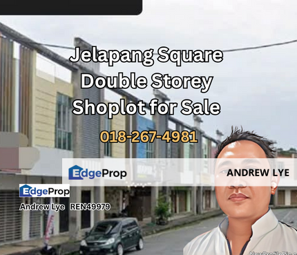 Jelapang Square Double Storey Shoplot for Sale (End Lot), Perak, Ipoh