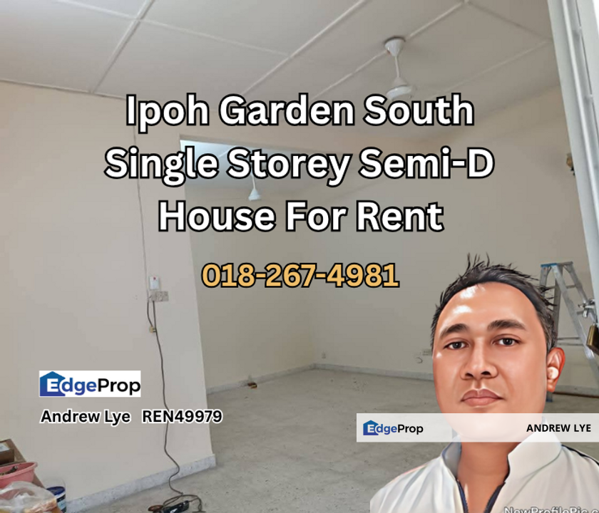 Ipoh Garden South Single Storey Semi Detached for Rent , Perak, Ipoh