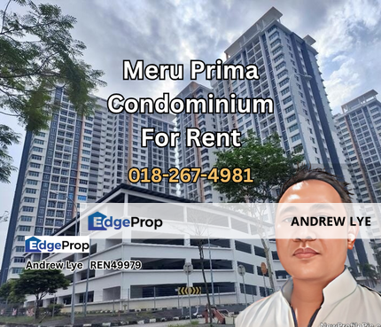 Meru Prima Condominium Fully Furnished for Rent, Perak, Kinta