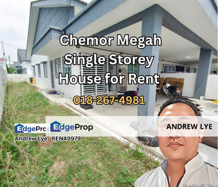 Desa Chemor Megah Single Storey House for Rent, Perak, Ipoh