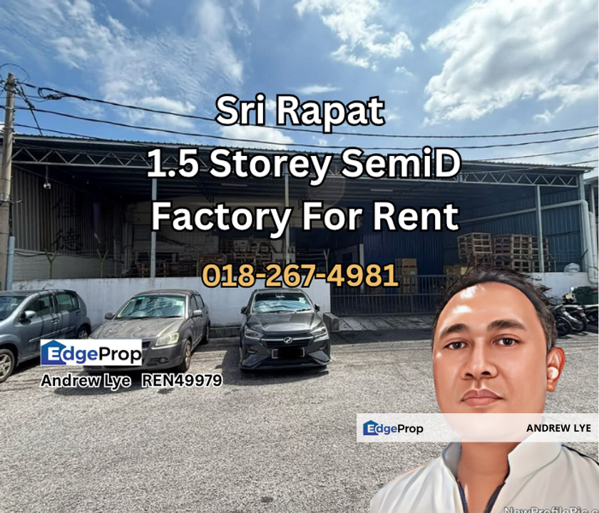 Sri Rapat 1.5 Storey Semi Detached Factory For Rent , Perak, Ipoh