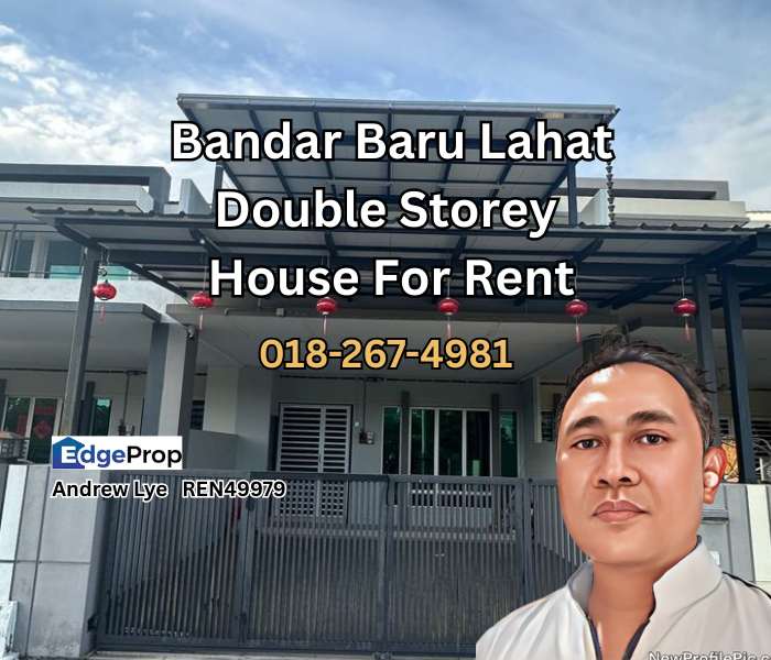 Bandar Baru Lahat Double Storey House for Rent , Perak, Kinta