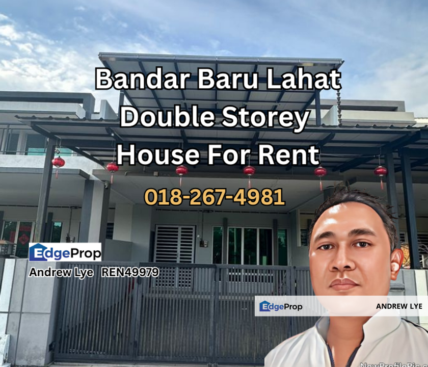 Bandar Baru Lahat Double Storey House for Rent , Perak, Kinta
