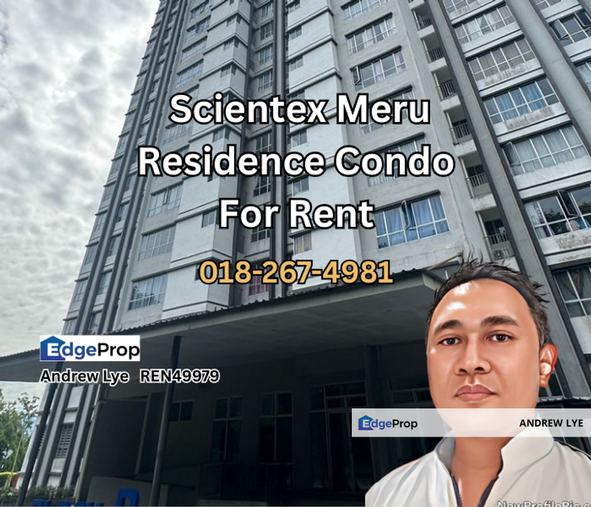 Scientex Meru Residence For Rent Fully Furnished, Perak, Ipoh