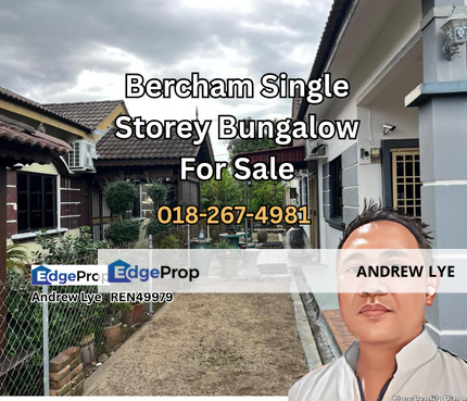 Bercham Single Storey Bungalow For Sale, Perak, Ipoh