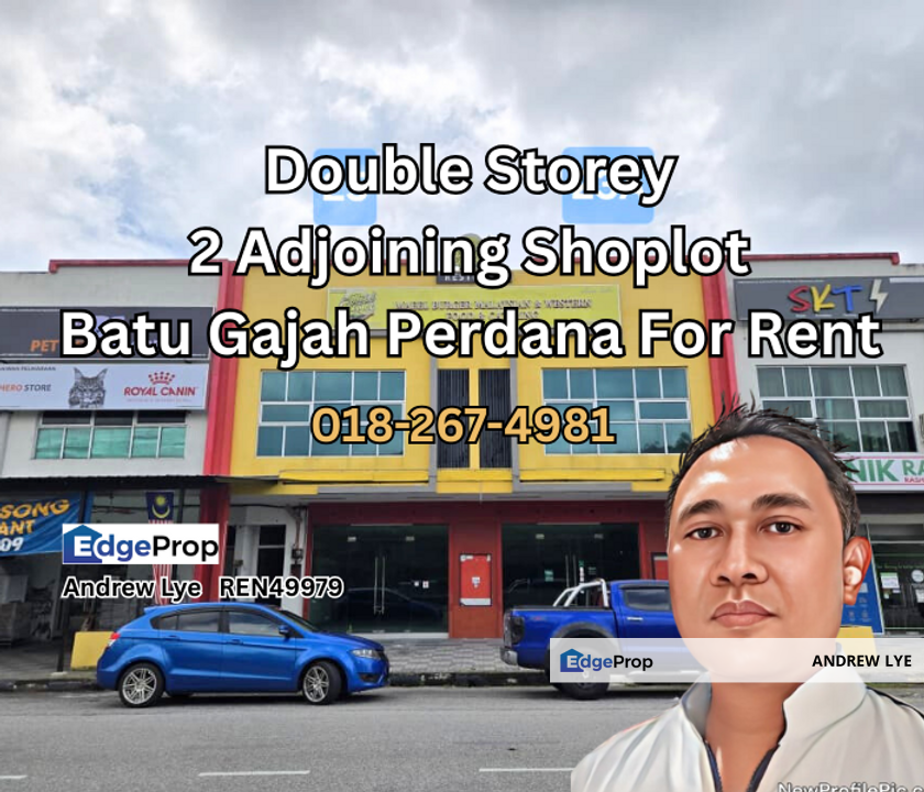 Double Storey 2 Adjoining Shoplots Batu Gajah Perdana For Rent , Perak, Pusing