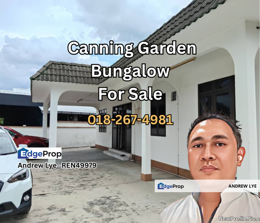 Canning Garden Bungalow House (Facing Main Road) For Sale, Perak, Ipoh