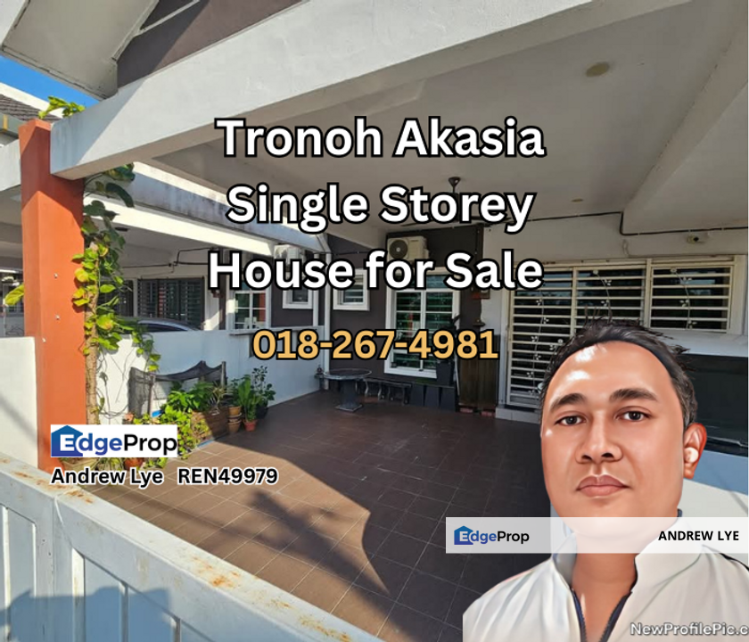 Tronoh Taman Akasia Single Storey House for Sale , Perak, Kinta