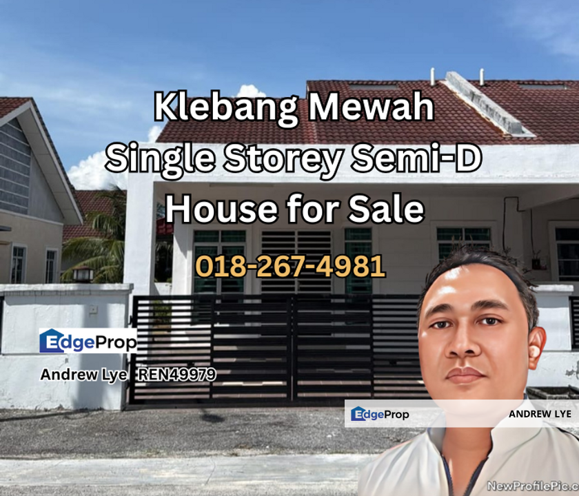 Klebang Mewah Single Storey Semi Detached House for Sale , Perak, Kinta