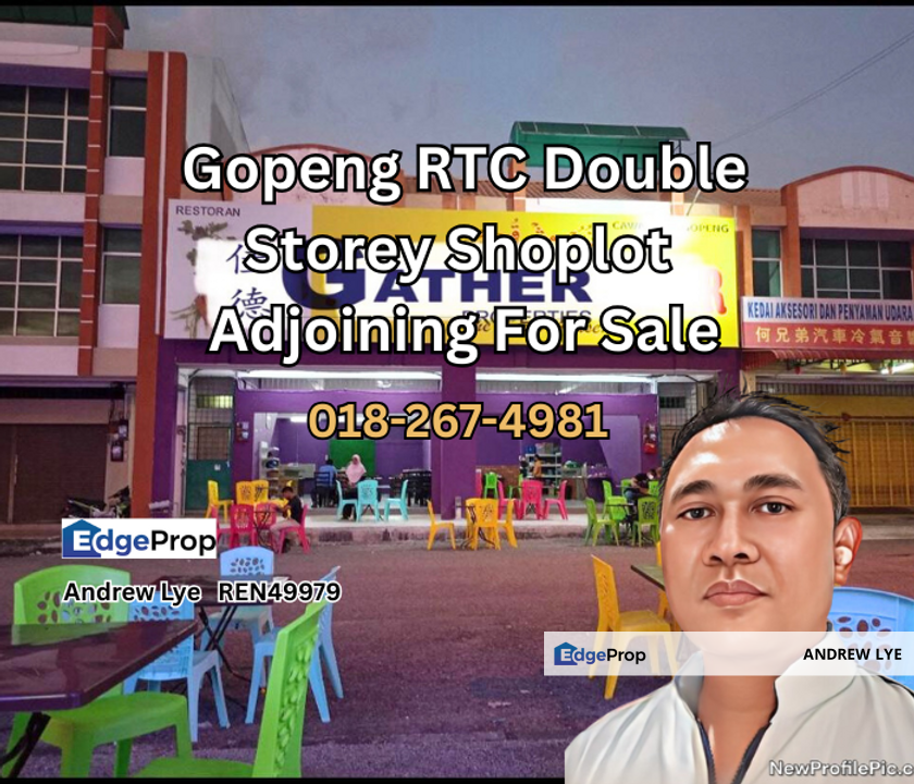 Gopeng RTC Double Storey Shoplot (2 Adjoining Units) For Sale , Perak, Kampar