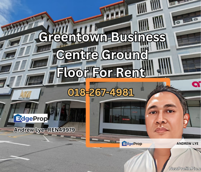 Greentown Business Centre Ground Floor Shoplot Unit for Rent (Facing Main Road), Perak, Ipoh