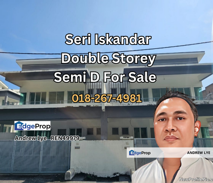 Bandar Seri Iskandar Double Storey Semi Detached House for Sale , Perak, Sri Iskandar
