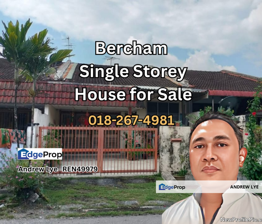 Bercham Single Storey House For Sale , Perak, Ipoh