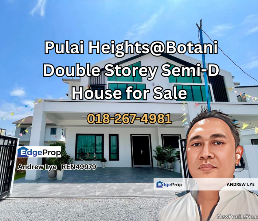Pulai Height @Botani Double Storey Semi Detached House New For Sale , Perak, Ipoh