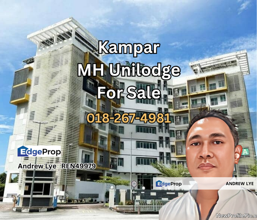 Kampar MH Unilodge Apartment For Sale (Studio + 2 Rooms Unit), Perak, Kampar