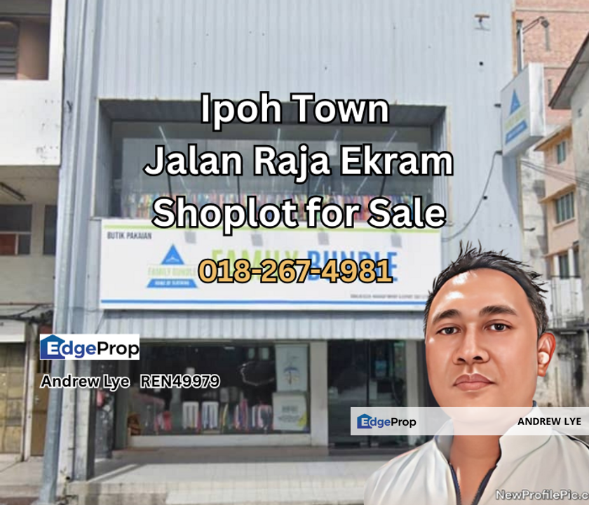 Ipoh Town Jalan Raja Ekram Double Storey Shoplot for Sale , Perak, Ipoh