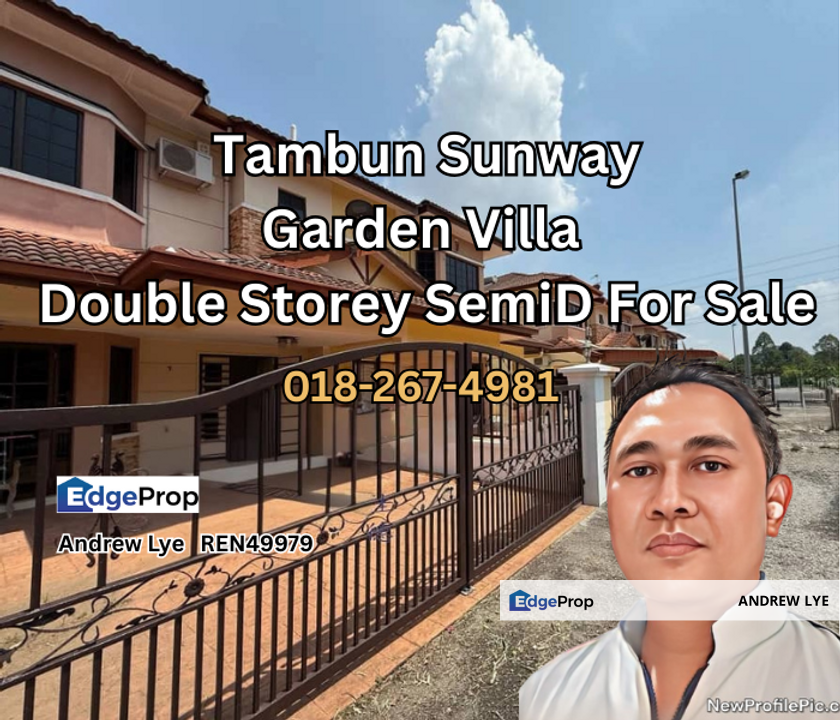 Tambun Sunway Garden Villa Double Storey Semi Detached House for Sale , Perak, Ipoh
