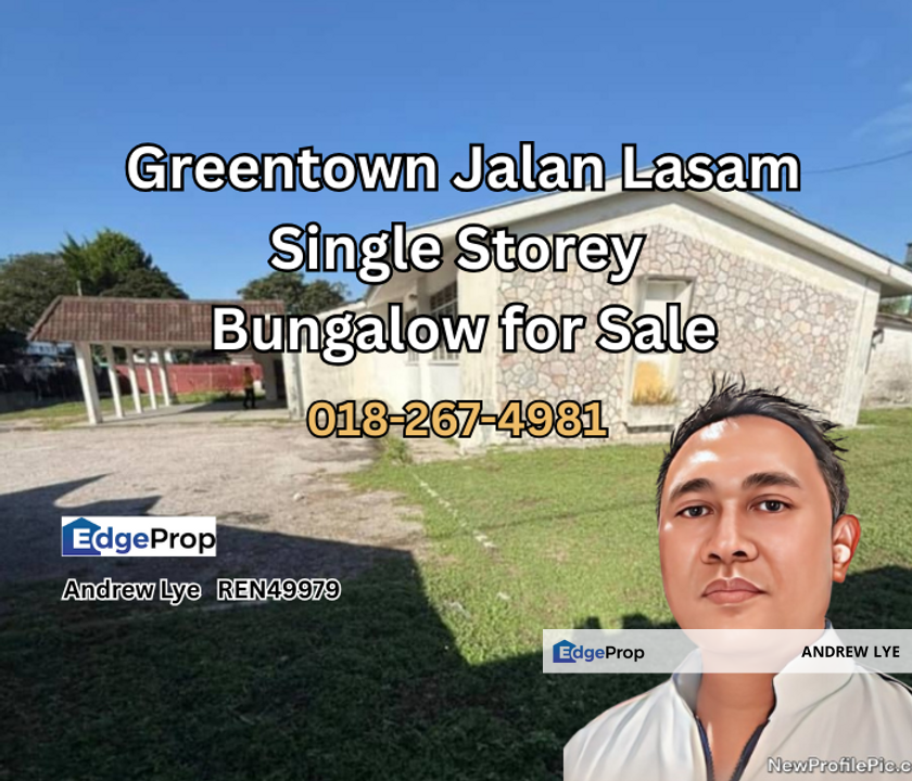 Greentown Jalan Lasam Single Storey Bungalow House for Sale, Perak, Kinta