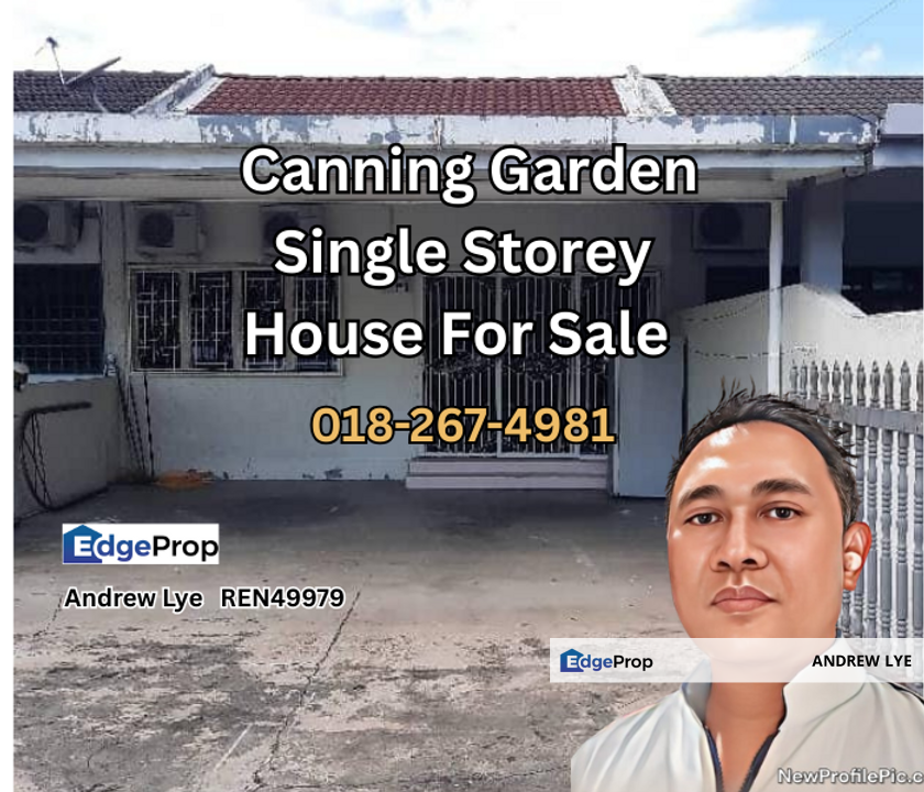 Canning Garden Single Storey House for Sale , Perak, Ipoh