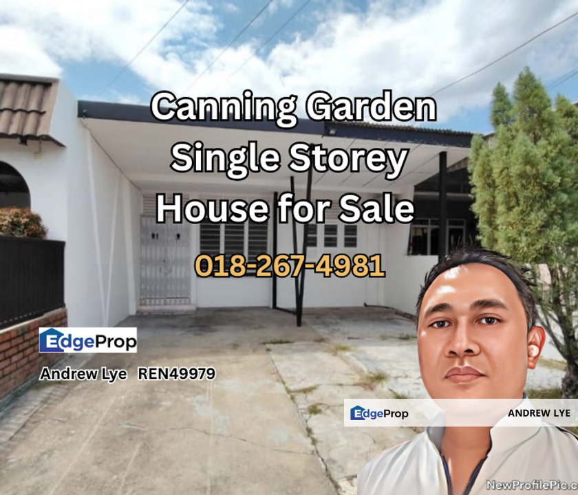 Canning Garden Single Storey House for Sale , Perak, Ipoh